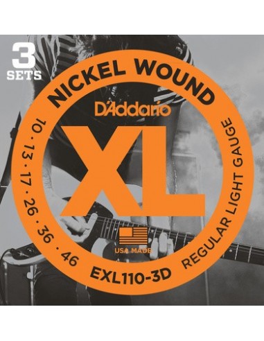 Corzi Chitara Electrica D'Addario EXL110-3D  010-013-017-w026-w036-w046