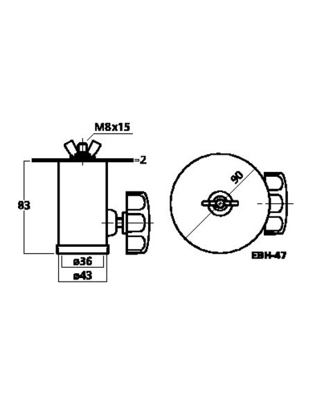 Adaptor stativ Monacor EBH-47