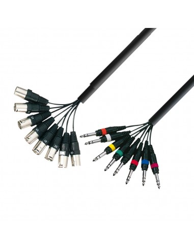 Multicore AdamHall 8xXLR(tata) 8xJack(6,3mm) 5m