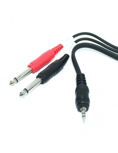 Cablu OFC JACK (3,5mm) - 2xJACK (6,3mm) - 0.9m