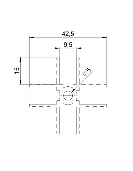 Adam Hall 62075 Profil X 9.5mm