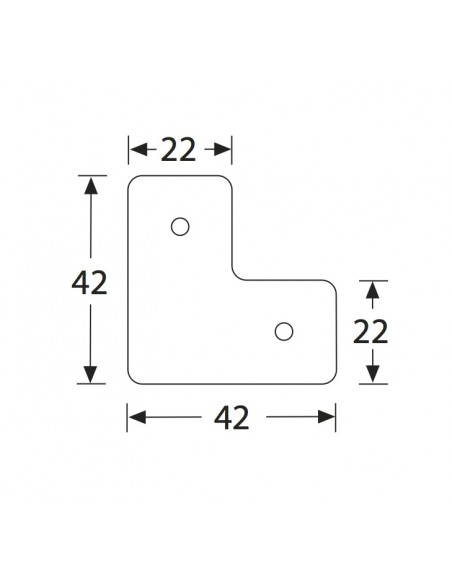 Adam Hall  40406 Flat L-Bracket