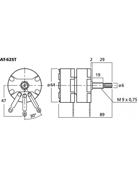 MONACOR AT-62ST Potentiometru