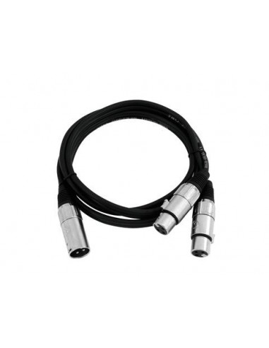 OMNITRONIC Cablu adaptor XLR (Tata) / 2xXLR (Mama) SW 1m