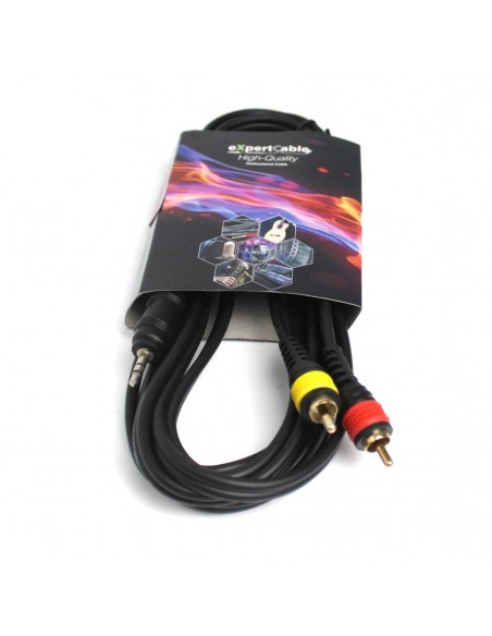 Cablu profesional JACK (3,5mm)  2xRCA - 3m