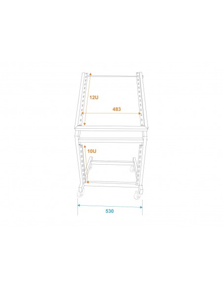 OMNITRONIC Rack Stand 12U/10U